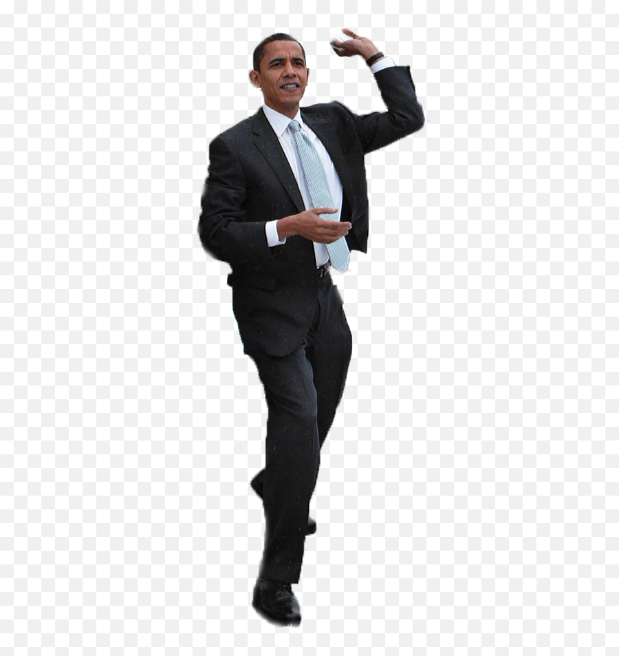 Download Hd Obama Transparent Standing - Obama Standing Png Emoji,Obama Transparent