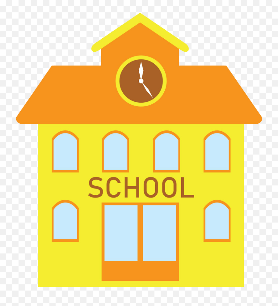 Yellow School Building Png Trasnparent - Brighton Bathing Boxes Emoji,School Building Clipart