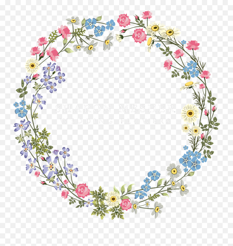 Wedding Flower Circle Png Transparent - Flower Logo Png Emoji,Flower Circle Png
