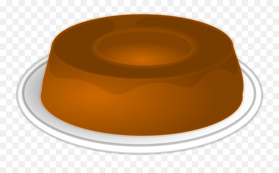 Brown Pudding On White Plate Drawing Free Image Download - Pudding Clip Art Emoji,White Plate Png