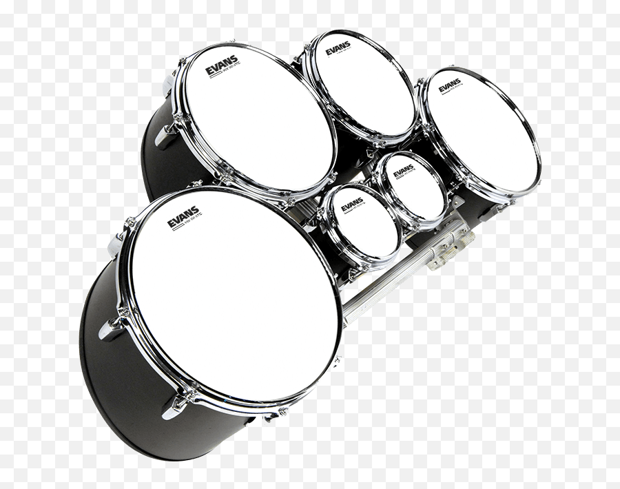 Mx White Drumhead Evans Drumheads Du0027addario - Marching Tenor Drum Emoji,Drum Set Transparent Background