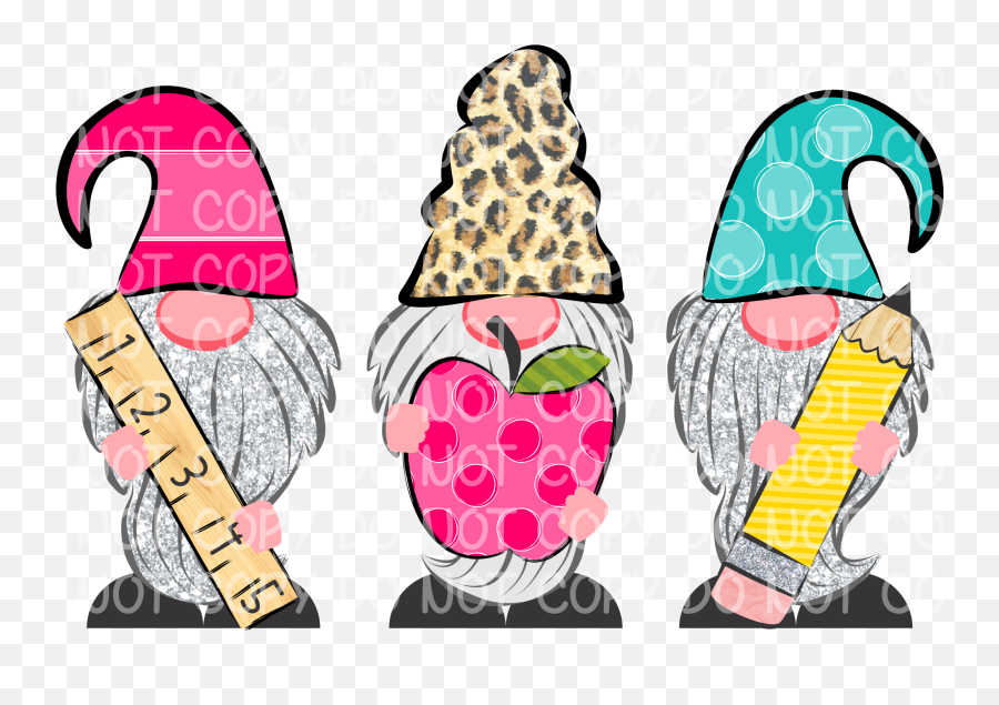Ruler Apple Pencil Gnomes - Cartoon Clipart Full Size Emoji,Gnomes Clipart