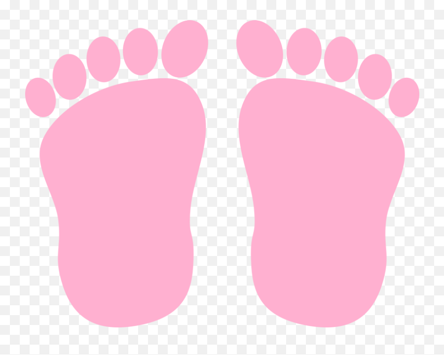 Footprint Clip Art - Pink Footprints Clip Art Emoji,Baby Feet Clipart