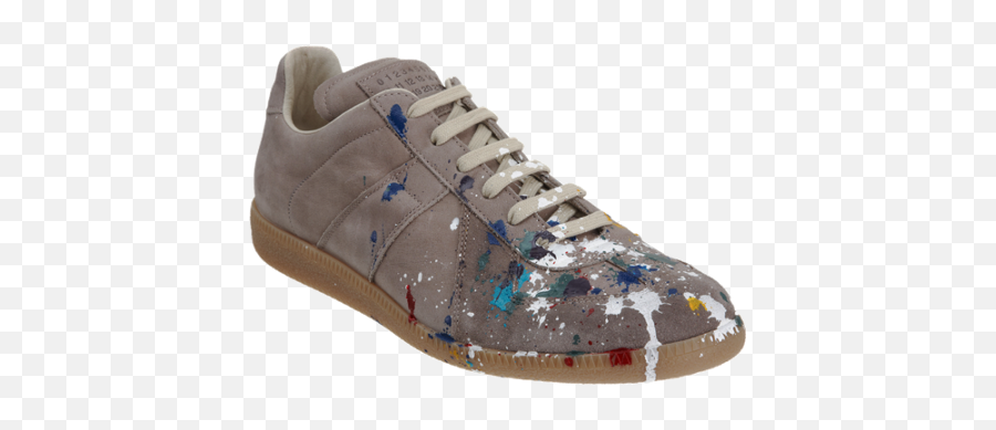 Maison Martin Margiela Paint Splatter Low Top Sneaker Top Emoji,Dirt Splatter Png