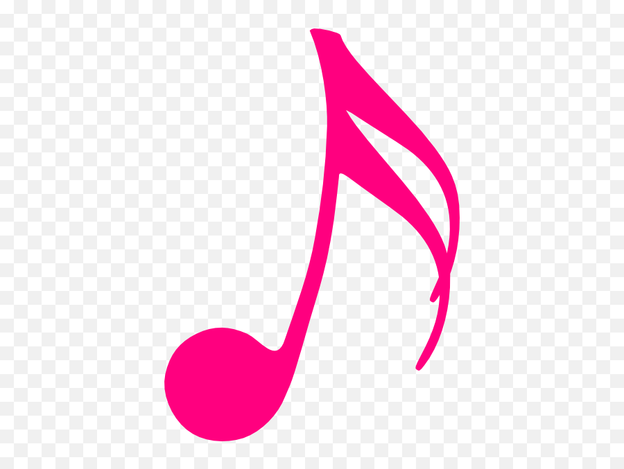Music Note Pink Clip Art At Clkercom - Vector Clip Art Pink Musical Note Png Emoji,Pink Png