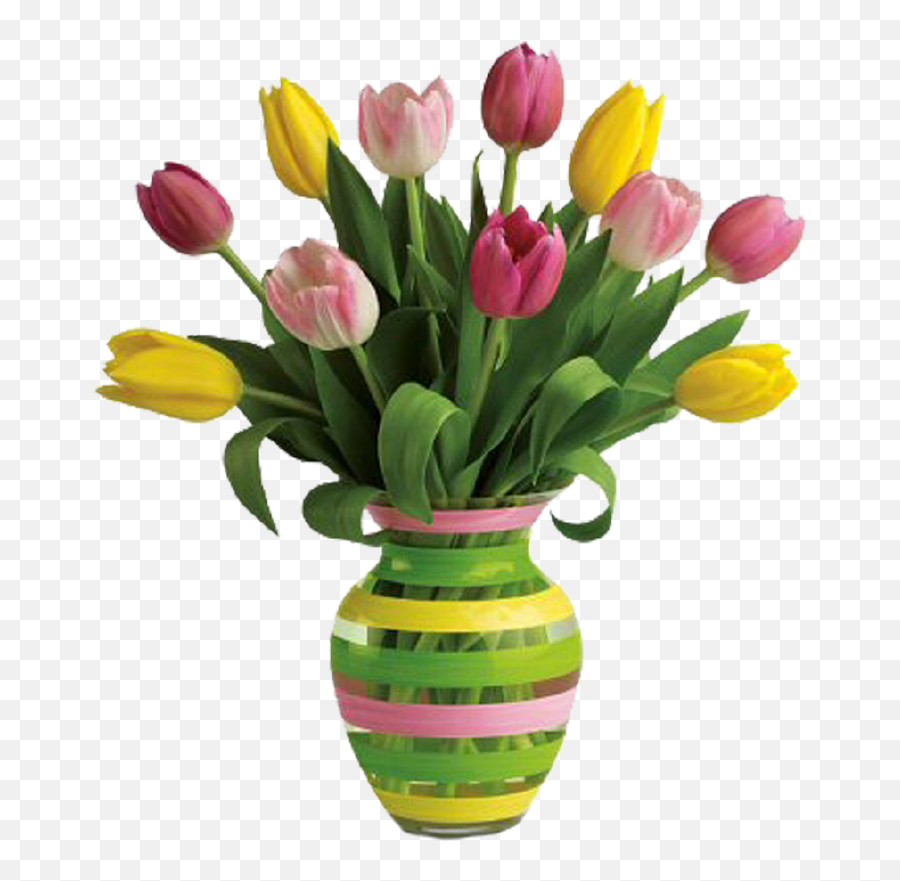 Flower Pot Png - Vase Of Flowers Png Flower Pot Png Hd Tulipanes Feliz Cumpleaños Gif Emoji,Flower Pot Clipart