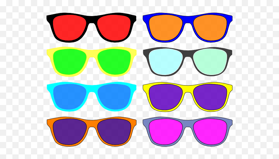 Download Colorful Sunglasses Clipart Png Image With No - Colorful Sunglasses Clipart Transparent Background Emoji,Sunglasses Clipart Png