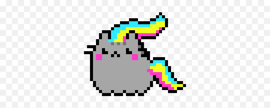 Pixel Pusheen Transparent Background - Pixel Art Unicorn Cat Emoji,Pusheen Transparent Background