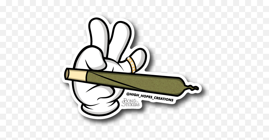 Download Raw Joint Hand Weed Sticker Emoji,Weed Joint Png