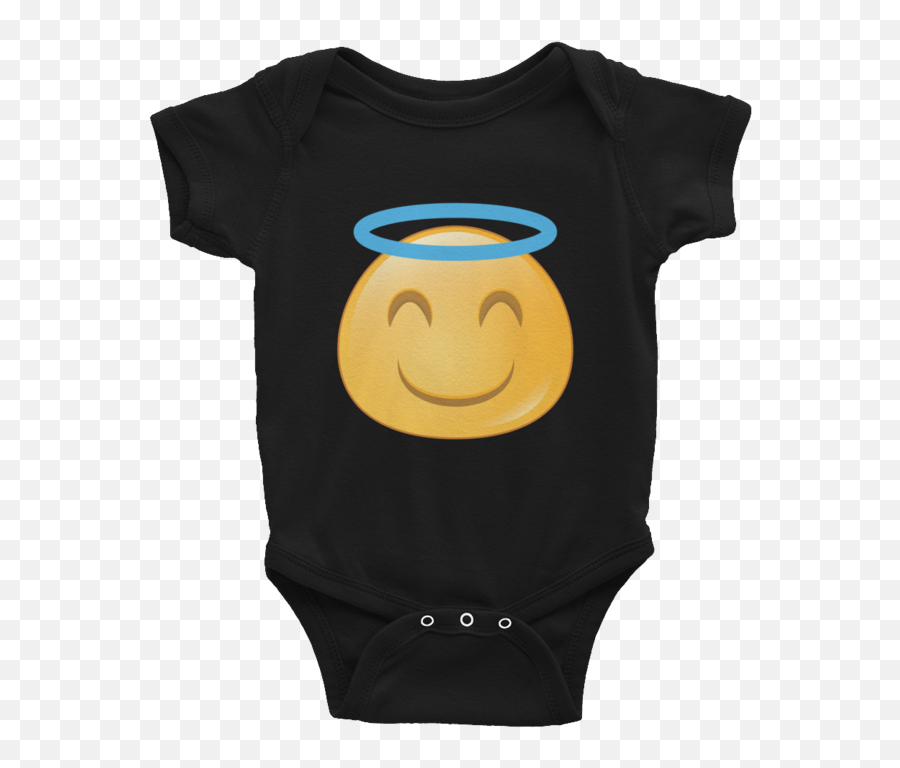 Download Expressive Angel Emoji Baby Onesie Png Image With - Short Sleeve,Angel Emoji Png