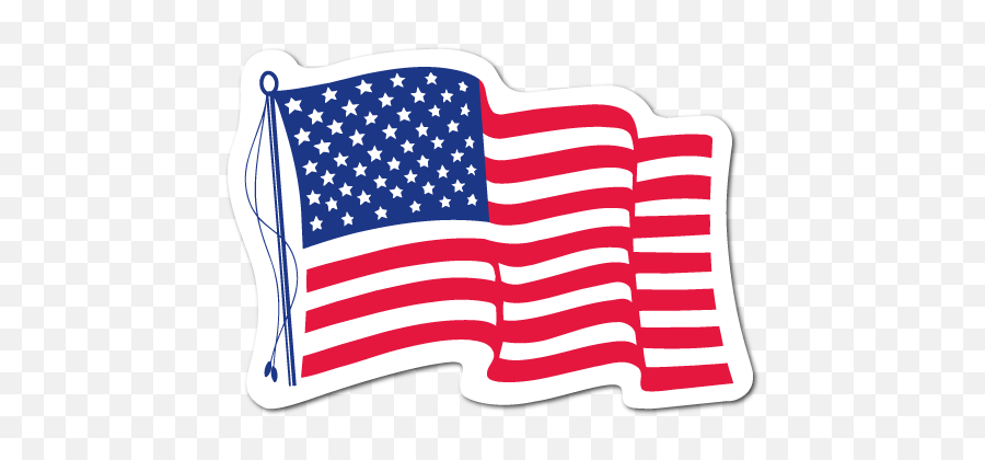 American Flag Decal - Waving America Flag Emoji,U.s.flag Clipart