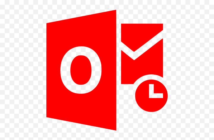 Red Outlook Icon - Red Microsoft Outlook Logo Emoji,Outlook Logo
