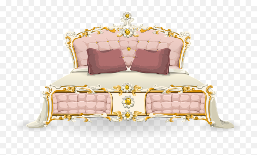 Make Bed Making Clipart - Transparent Pink Bed Png Emoji,Bed Clipart