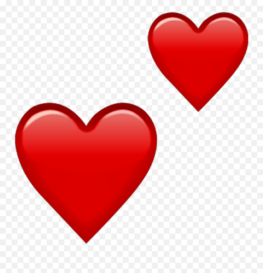 Emoji Red Hearts Png Double - Transparent Png Red Emoji Heart,Hearts Png