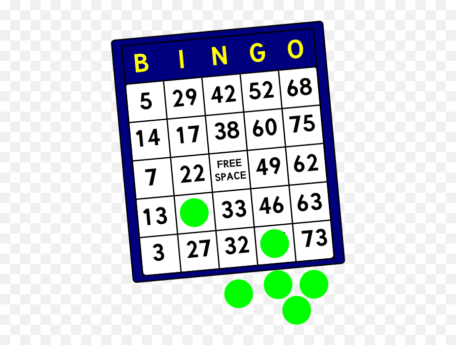 Bingo Card Clip Art At Clkercom - Vector Clip Art Online Bingo Card Bingo Clipart Emoji,Cards Clipart
