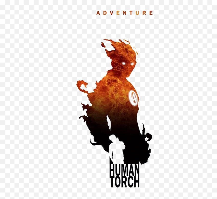 Download Human Torch Png Photo - Silhouette Marvel Logo Transparent Transparent Background Png Superhero Silhouette Emoji,Torch Logo