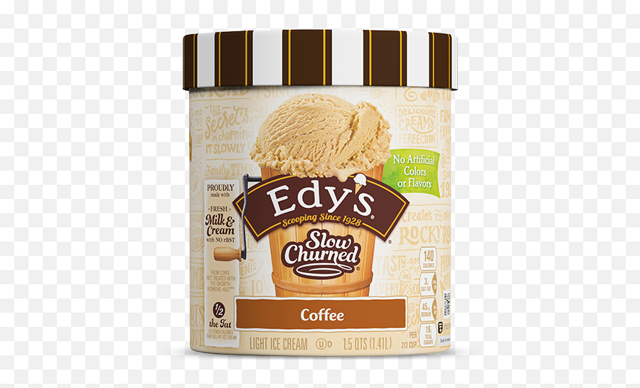 Coffee Ice Cream - Slow Churned Edyu0027s Vanilla Bean Ice Cream Emoji,Ice Cream Transparent