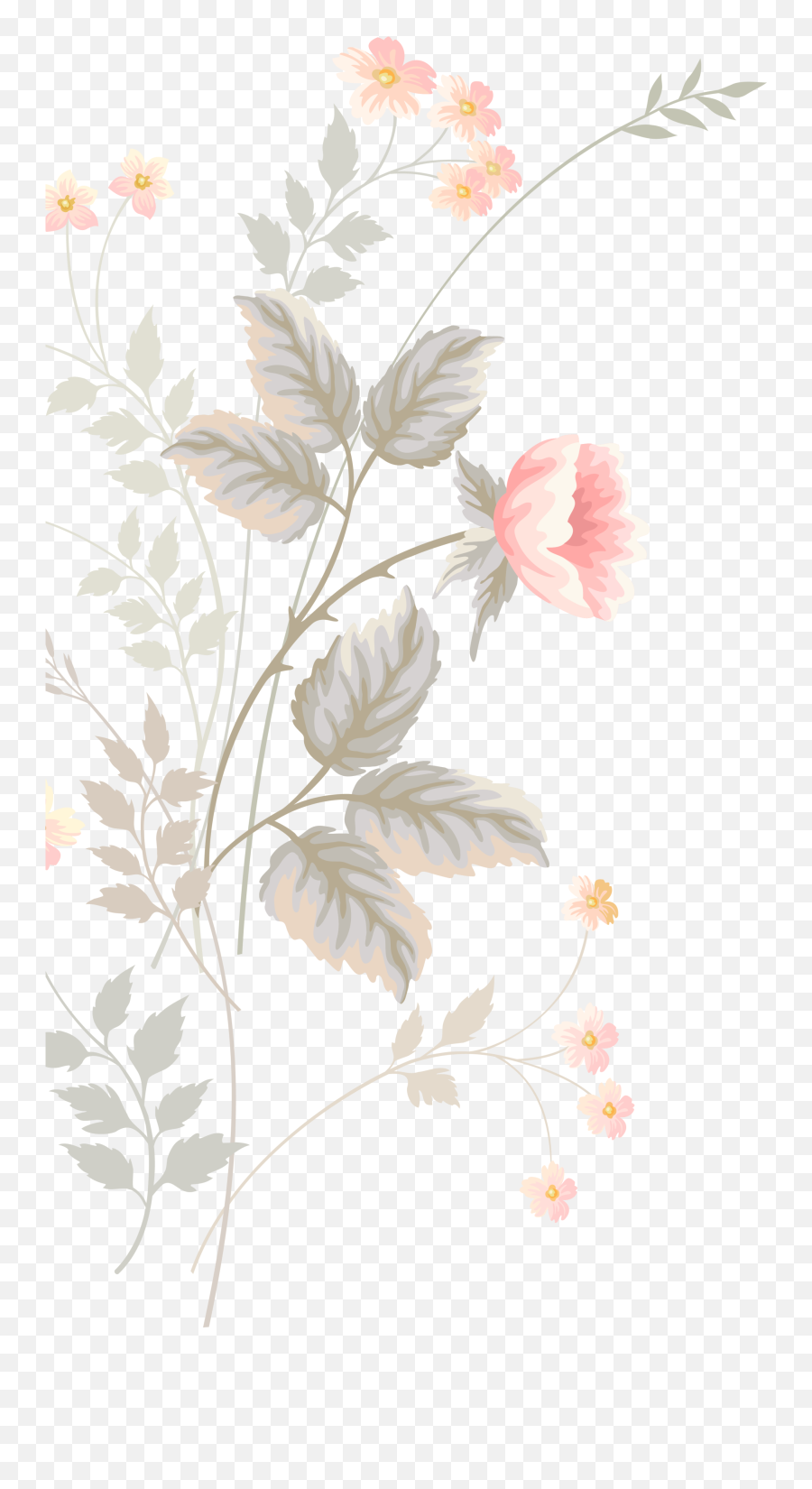 Download Pink Flower Pattern Watercolor Design Floral Emoji,Pink Flowers Png