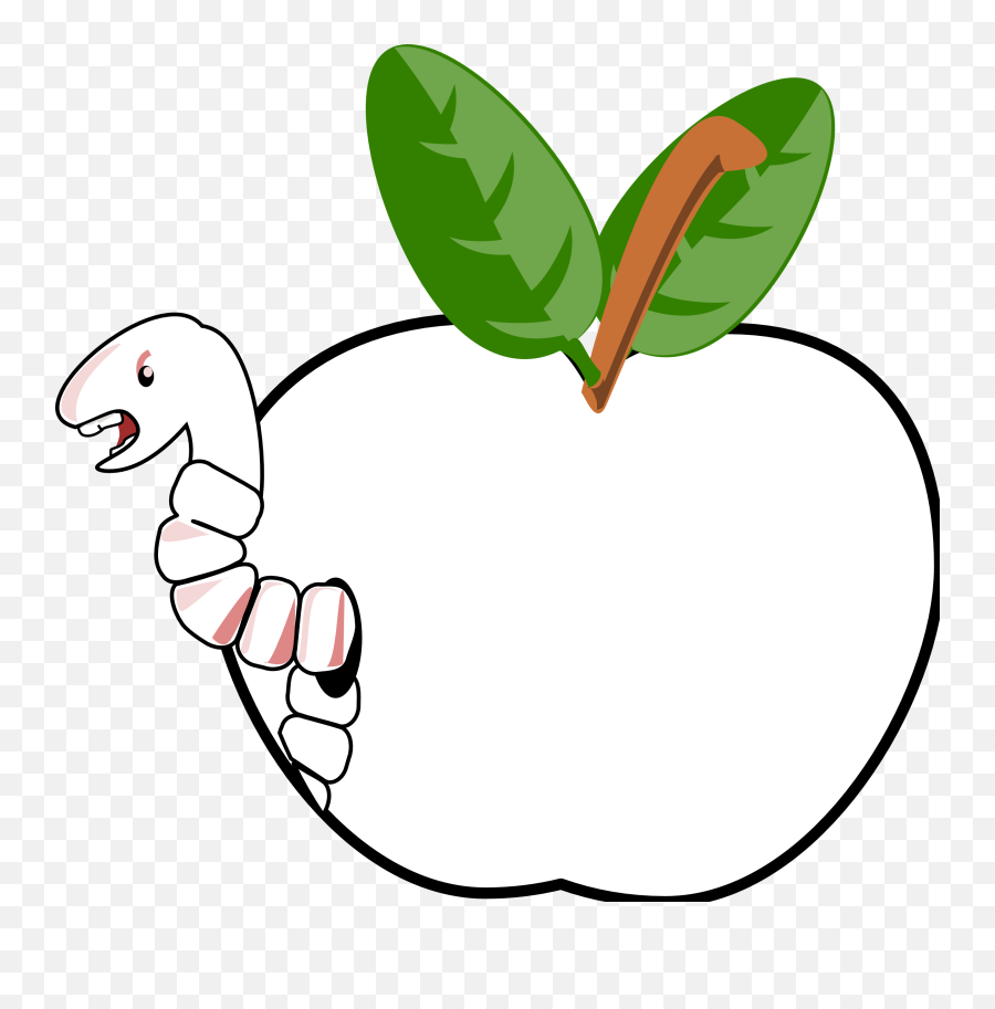 Llustration Of The Worm In Apple Free Image - Worm In Apple Png Emoji,Adobe Clipart