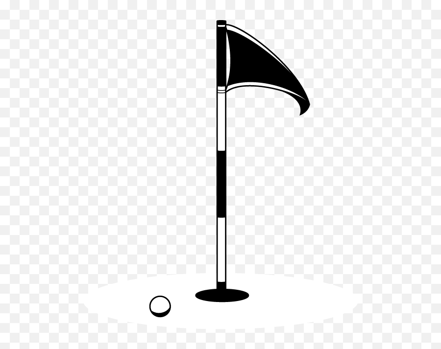 Golf Flag Png For Kids - Golf Flag Clip Art Black And White Golf Flagstick Clipart Png Emoji,White Flag Png