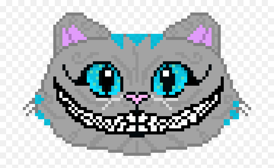 Cheshire Cat Pixel Art Maker - Pixel Art Alice And Wonderland Emoji,Cheshire Cat Png