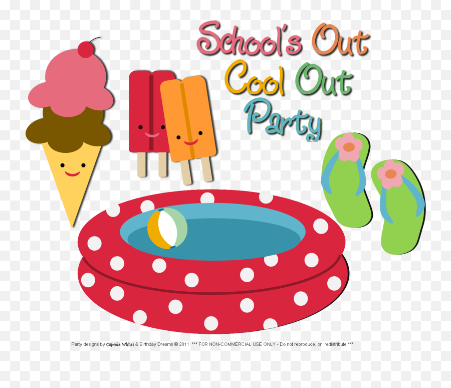Schools Out Party Clipart Free Image - Clip Art Emoji,Party Clipart