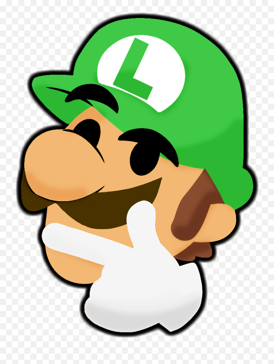 Luigithonk - Discord Emoji Luigi Emoji,Thonk Transparent