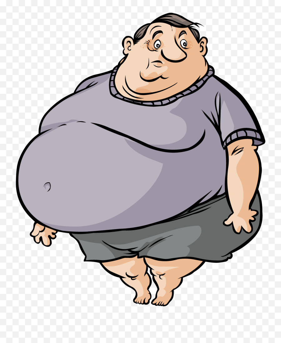 Fat Cartoon Man - Fat Clipart Emoji,Fat Clipart