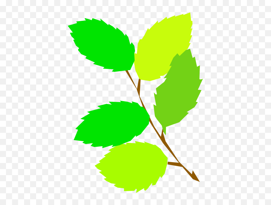 5 Green Leaves Clip Art At Clkercom - Vector Clip Art Emoji,Green Leaves Clipart