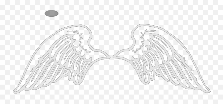 Wings With Halo Svg Vector Wings With Halo Clip Art - Svg Angel Wings Vector White Emoji,Halo Clipart