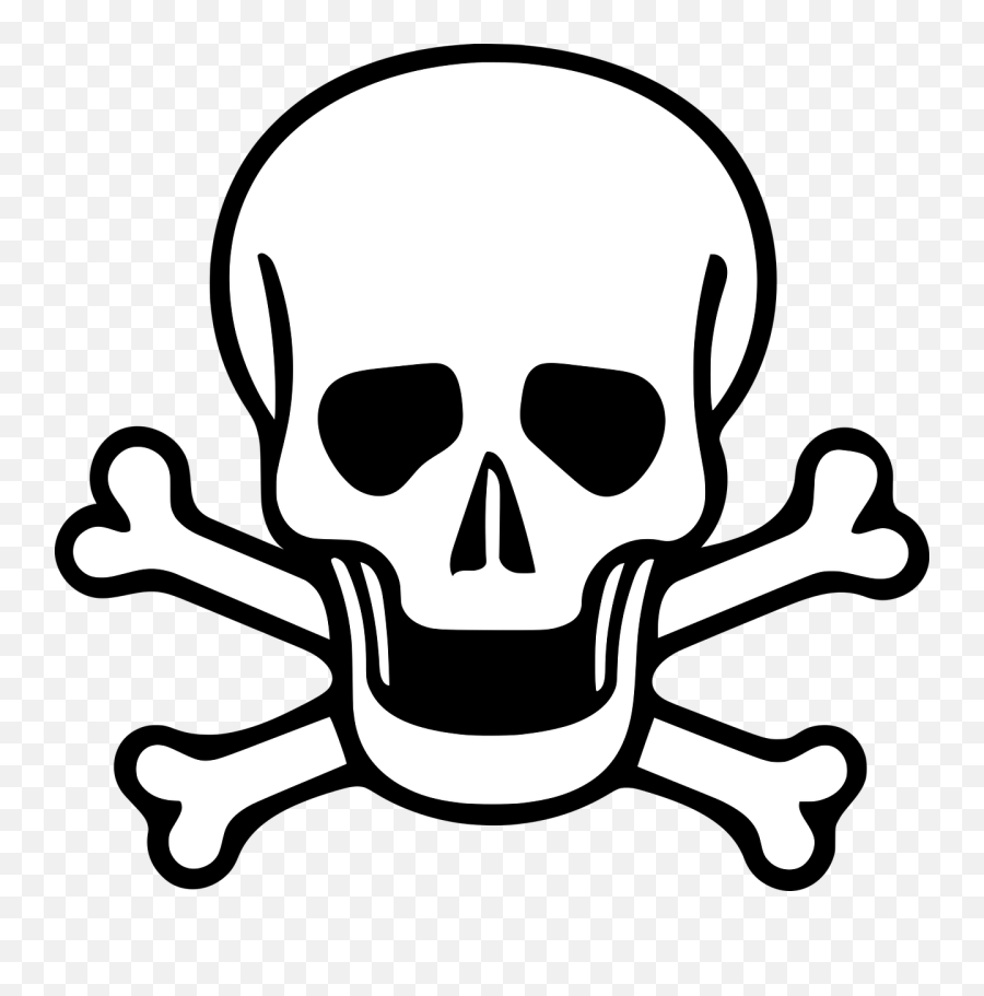 Skull Clipart Png - Skull And Crossbones Stock Emoji,Skull Clipart