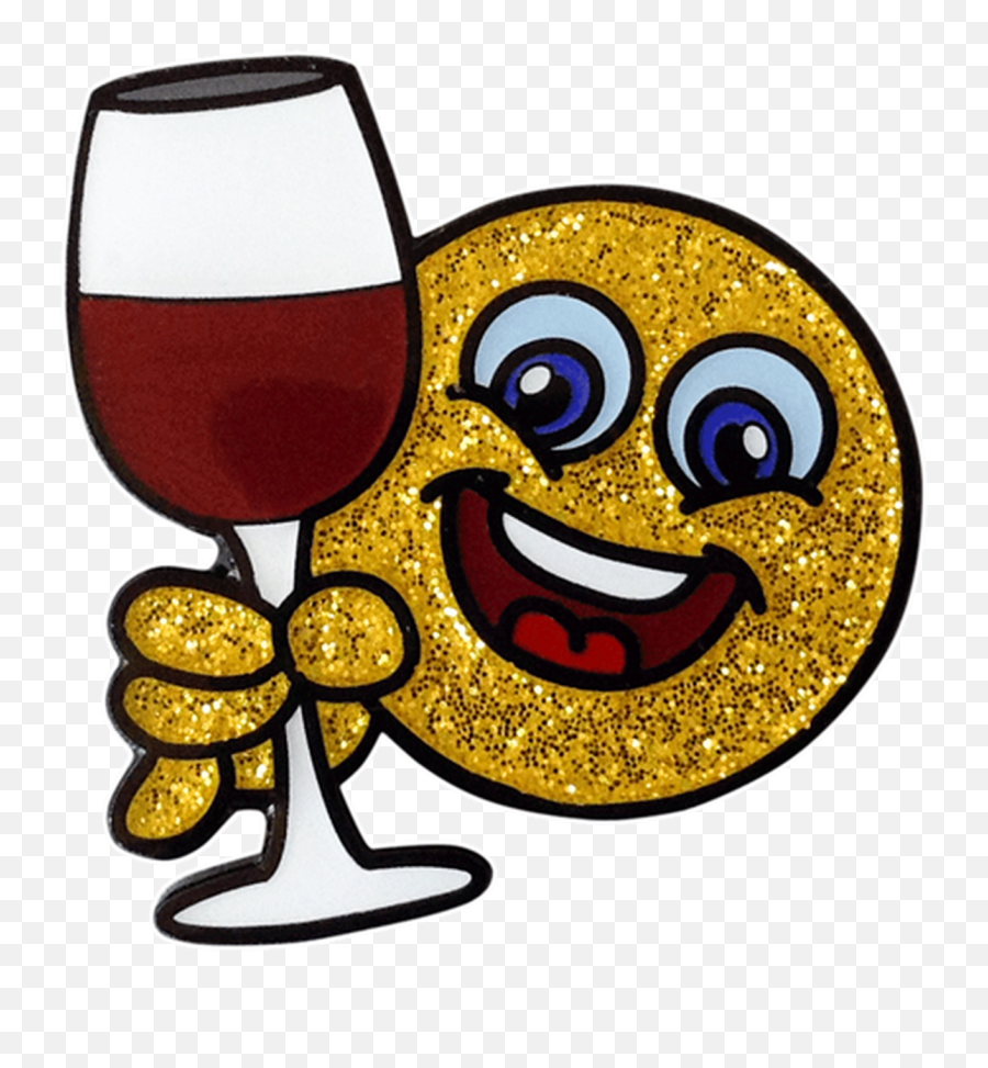 Download Hd Smiley Face Ball Marker U0026 Hat Clip - Clipart Clip Art Wine Cheers Emoji,Cheers Clipart