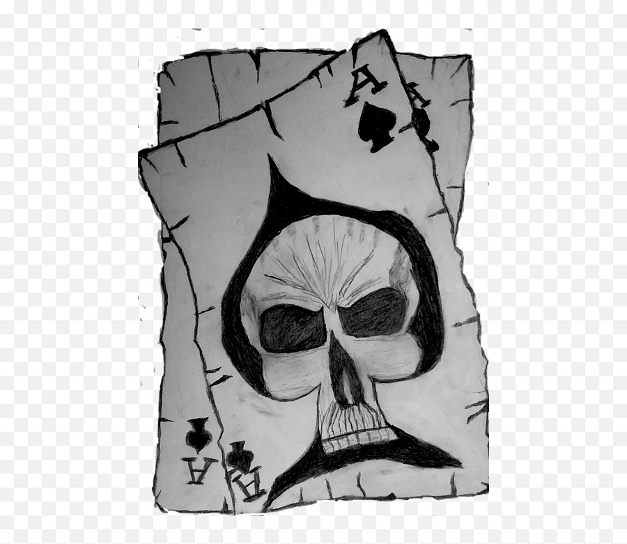 Ace Of Skulls Transparent Background - Skulls Drawings Emoji,Skull Transparent Background
