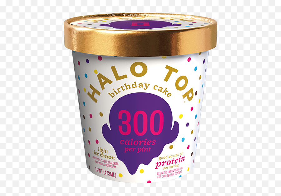 Dairy Ice Cream Flavors Halo Top - Halo Top Ice Cream Birthday Cake Emoji,Halo Transparent