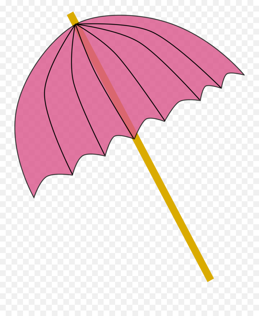Beach Umbrella Clipart Drawing Free Image - Guarda Chuva Rosa Png Emoji,Umbrella Clipart