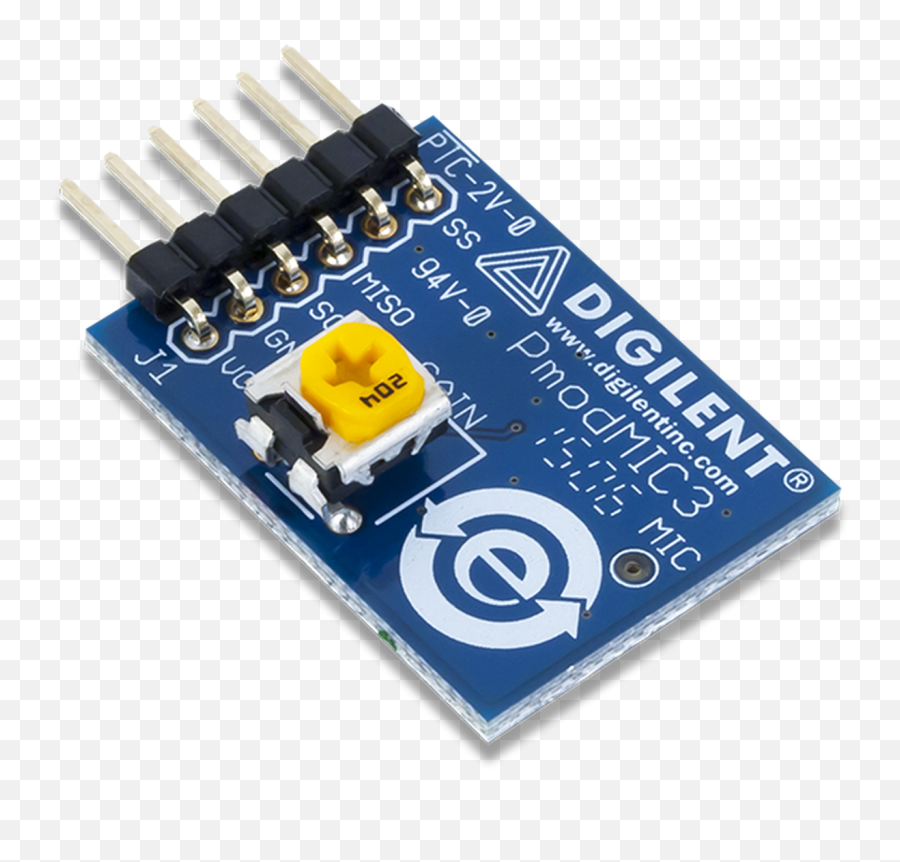 Pmod Mic3 Mems Microphone With Adjustable Gain - Pmod Uart Emoji,Microfono Png