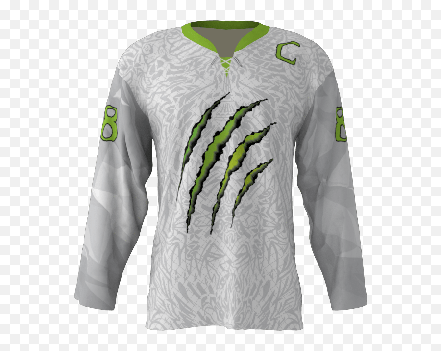 Rage White Jersey - Long Sleeve Emoji,Claw Mark Png