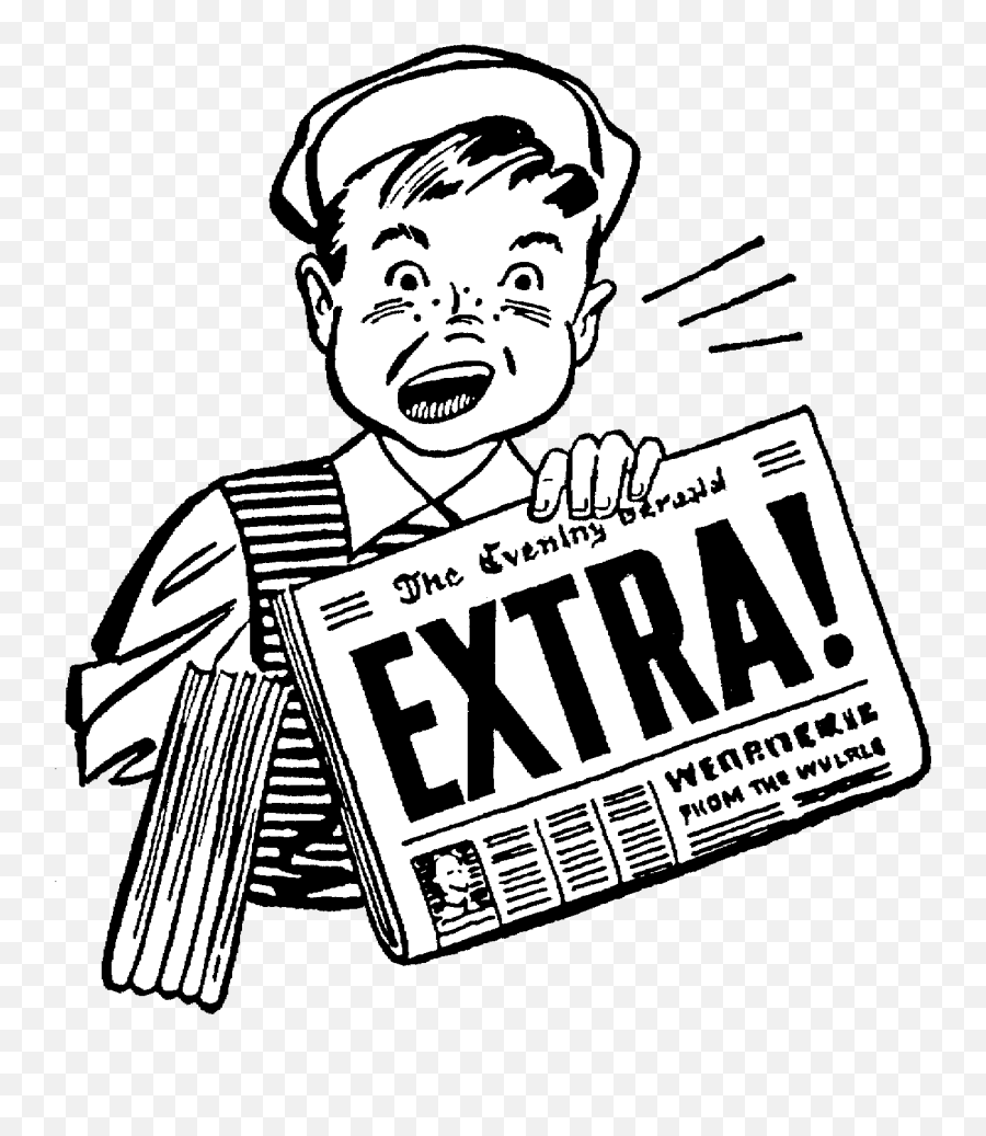 Newspaper Clipart Extra Extra Read All - Extra Extra Read All About It Clipart Emoji,Newspaper Clipart