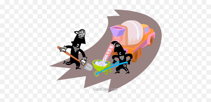Cement Mixing Truck With Workers Emoji,Cement Truck Clipart