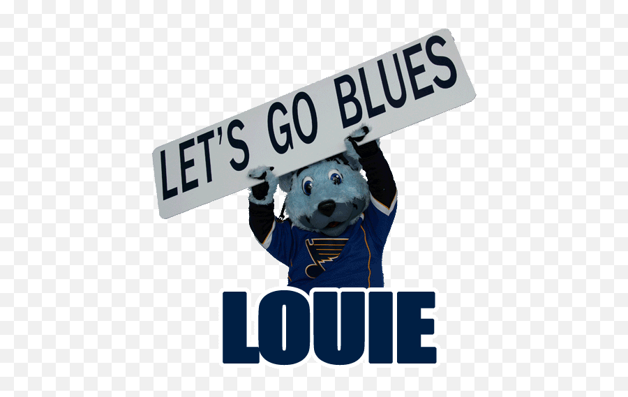 Louie Mascot St Louis Blues - Lets Go Blues Gif Emoji,St Louis Blues Logo