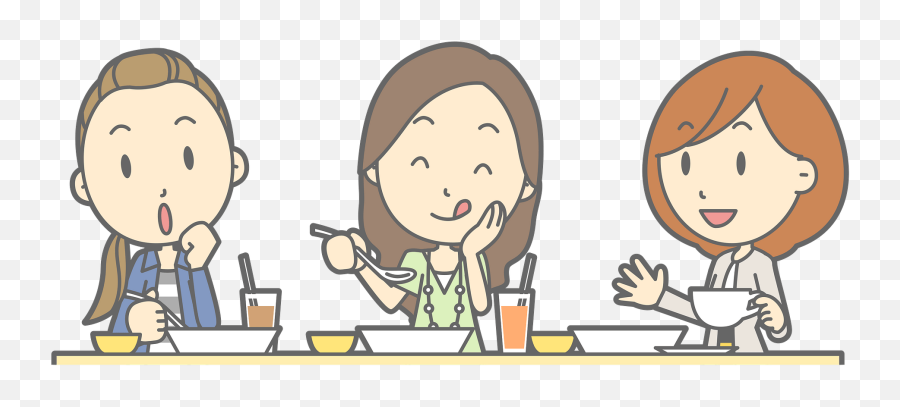 Women Are Eating Lunch Together Clipart Free Download - Lunch Emoji,Lunch Clipart