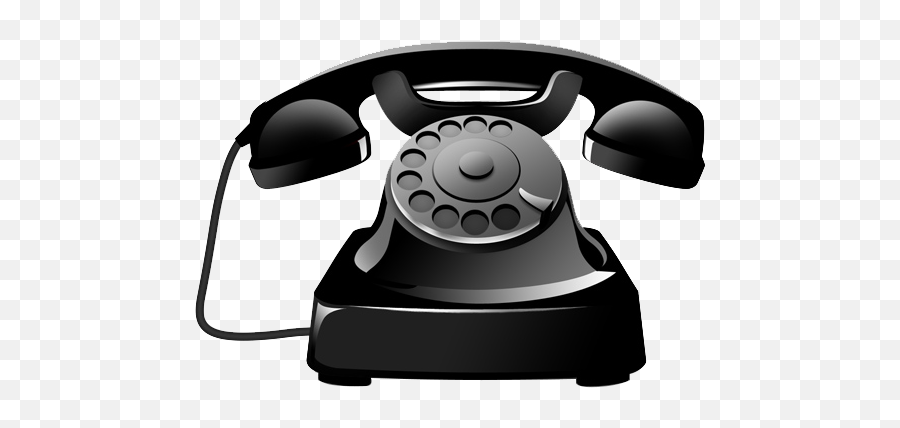 Download Antique Black Telephone Icon - Telephone Transparent Emoji,Telephone Logo