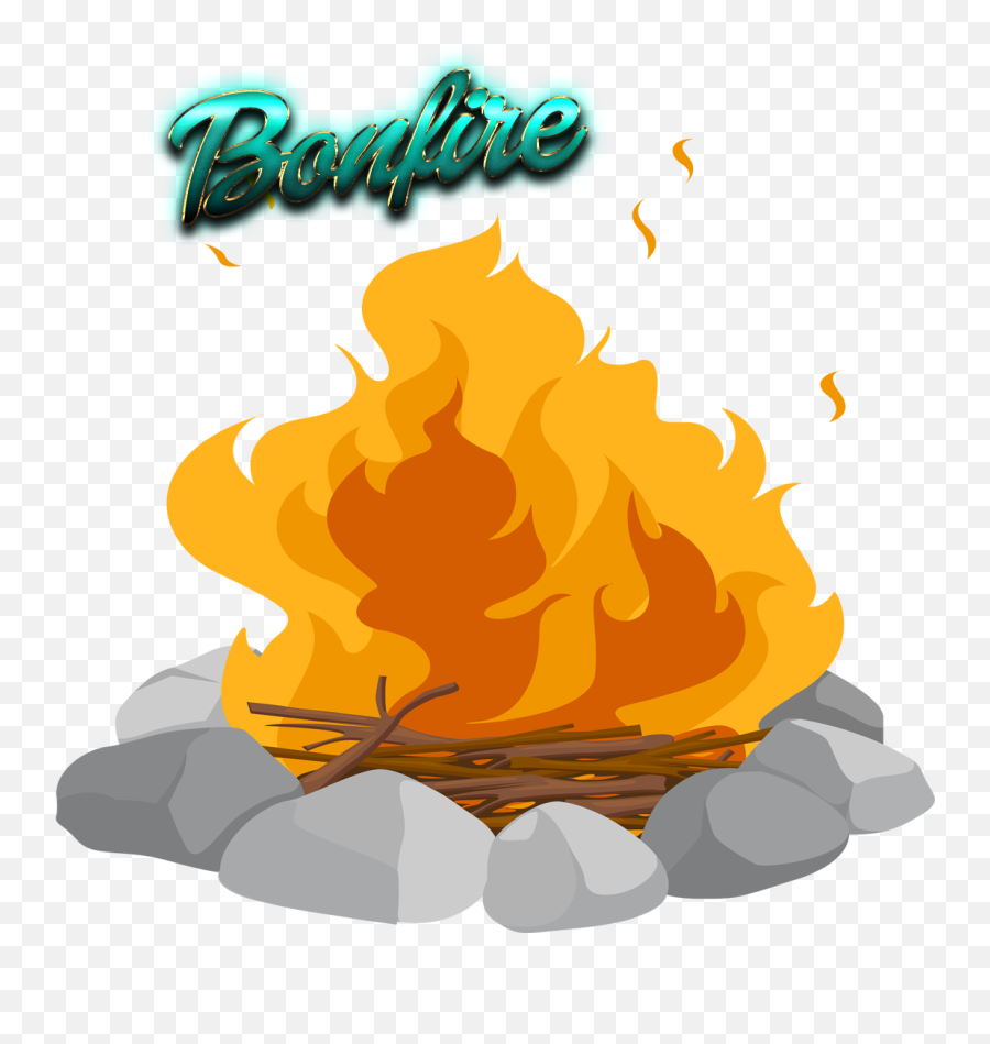 Campfire Clipart Png - Png Names Free Image Bonfire Clip Clip Art Emoji,Campfire Clipart