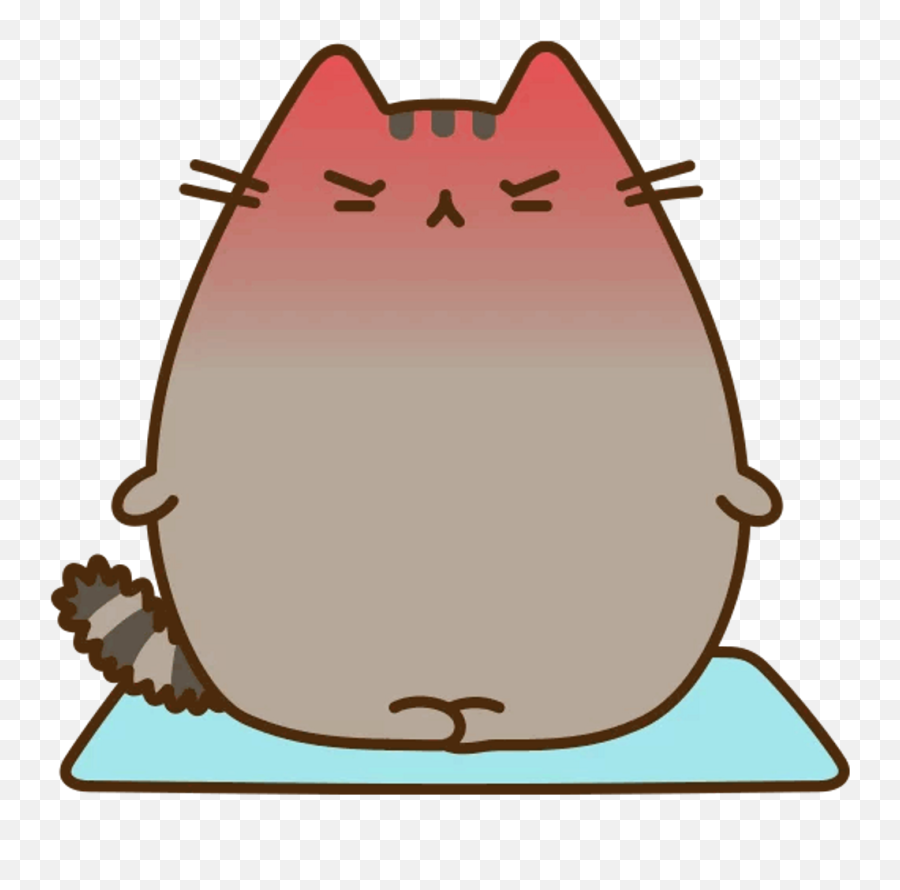 Calm Clipart Yoga - Cute Pusheen Cat Emoji,Pusheen Transparent Background
