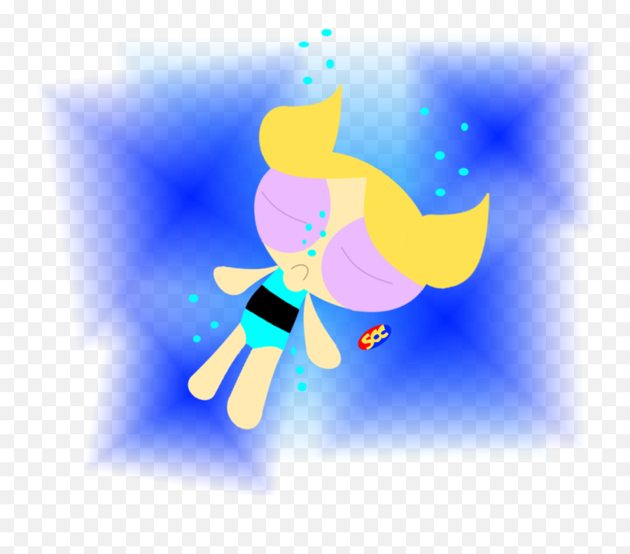 One Piece Swimsuit Or Nothing Bubbles Drowning - Bubbles Swimsuit Powerpuff Girls Emoji,Underwater Bubbles Png