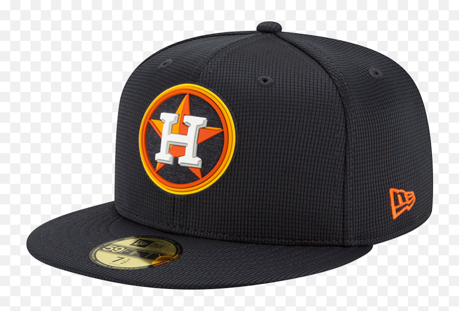 Houston Astros Clubhouse 5950 Fitted Cap - Black Braves Hat Emoji,Mlb Logo Hat