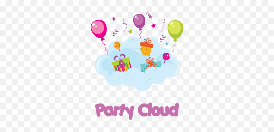 Party Cloud Clouds Logo Design Party - Party Cloud Logo Emoji,Cloud Logo