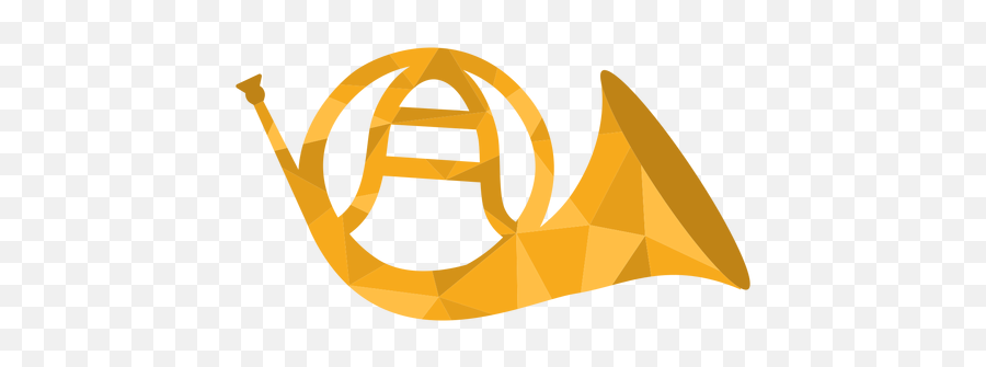 Low Poly French Horn Colored Emoji,Low Poly Logo