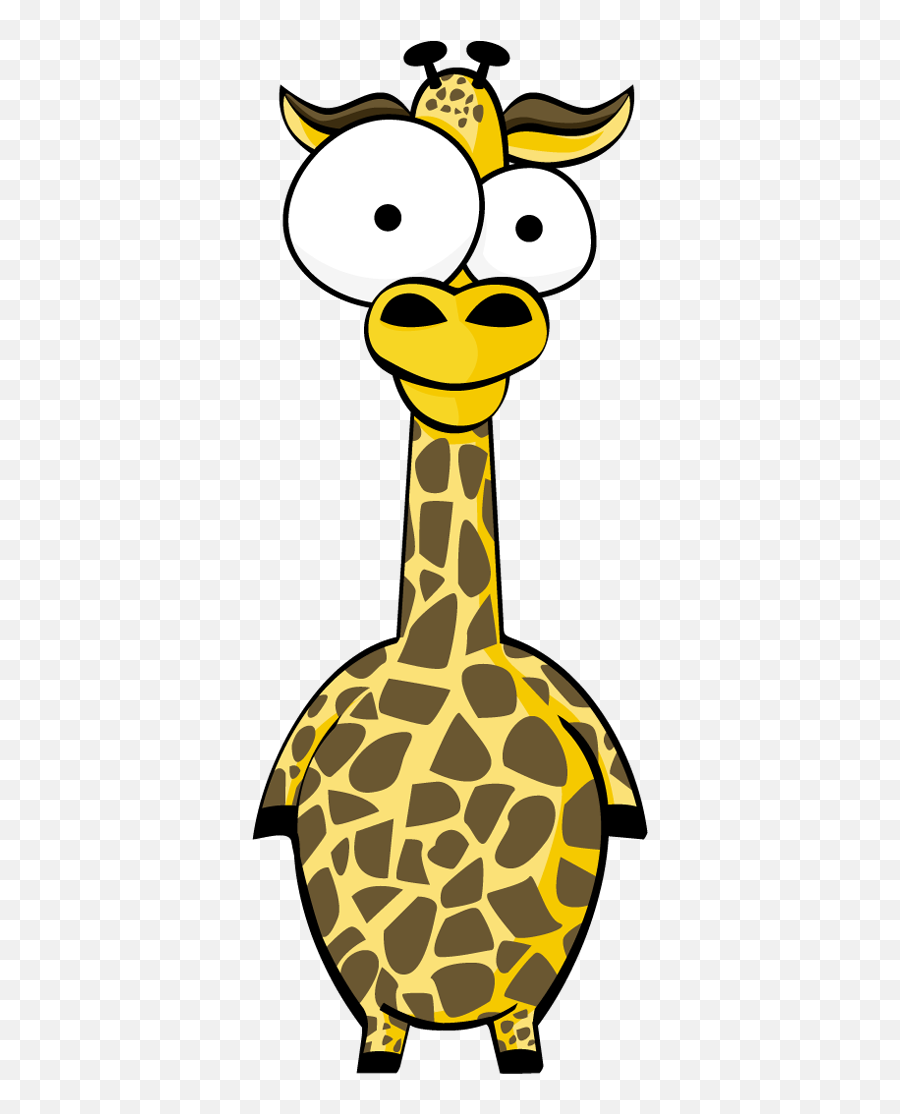 Funny Cartoon Giraffe With Big Eyes Clipart - Full Size Emoji,Funny Eyes Png