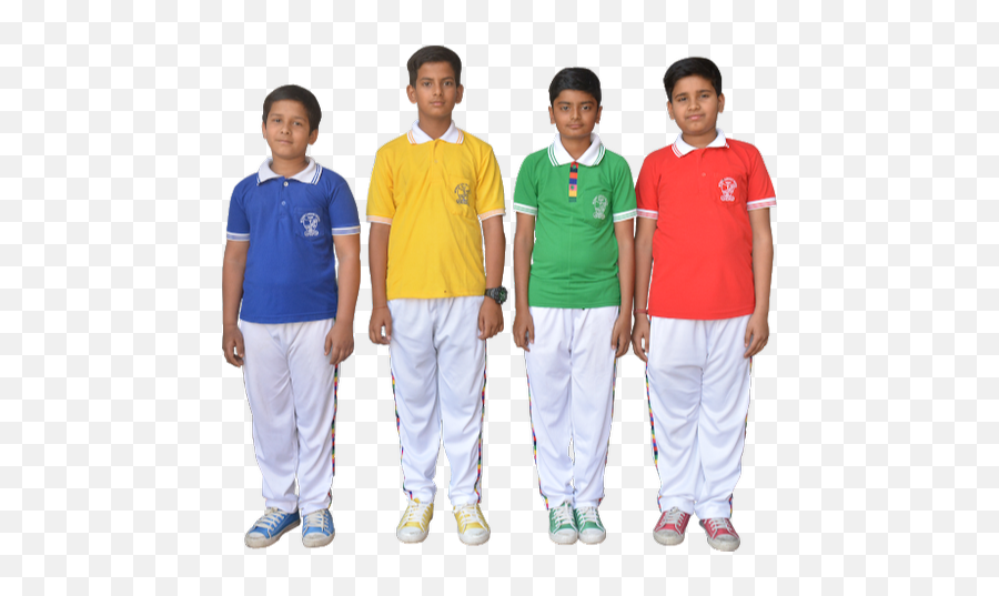 Polyester Kids School T - Shirt U0026 Track Pant Set Rs 285 Emoji,School Logo Shirts